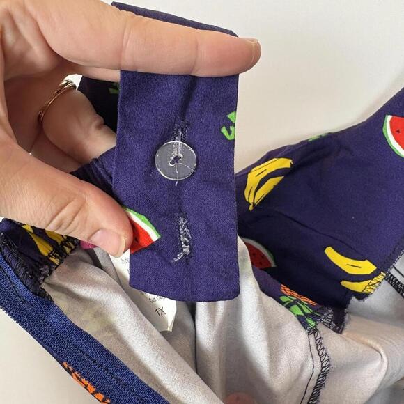 Vintage 90's Novelty Purple Fruit Print A-line Dress Size: 1x - Picture 9 of 9